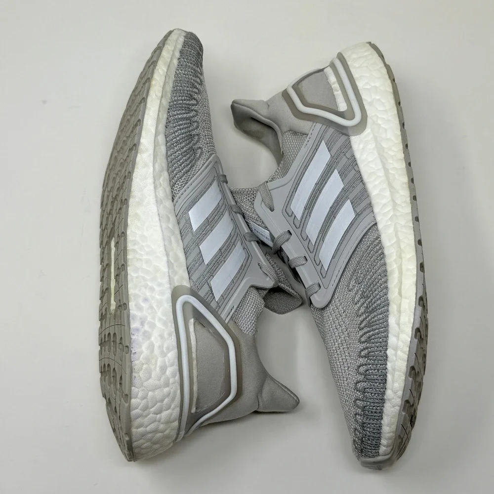 Adidas Ultraboost 20 Grey Silver‎ Primeblue Running Shoes Size Women's 8.5